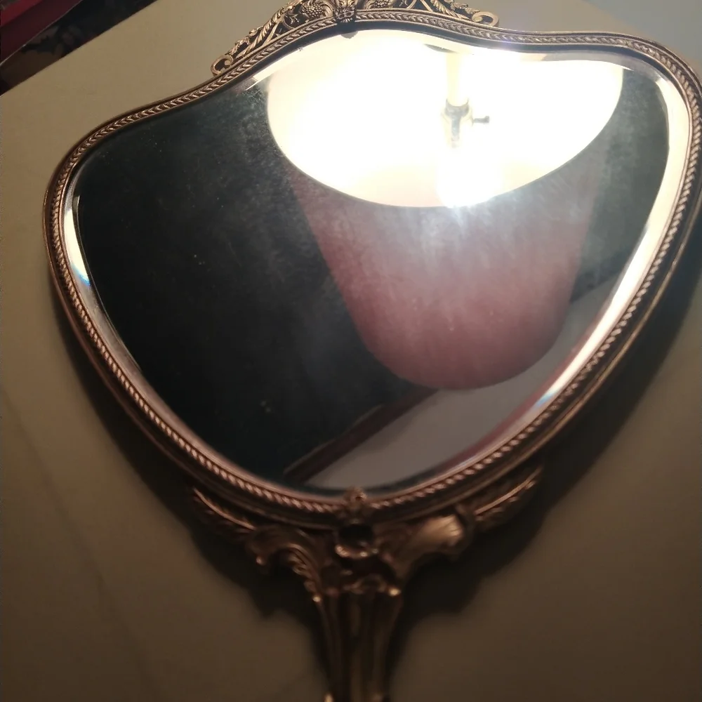 Rococo hand mirror